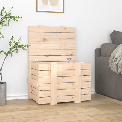 Contenitore Portaoggetti 58x40,5x42 cm Legno Massello di Pino - homemem39