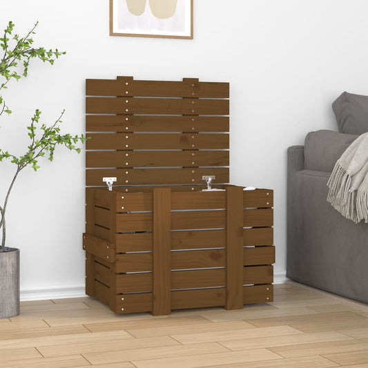 Contenitore Portaoggetti Ambra 58x40,5x42cm Legno Massello Pino - homemem39