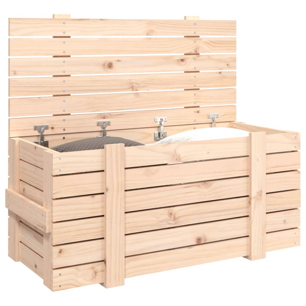 Contenitore Portaoggetti 91x40,5x42 cm Legno Massello di Pino