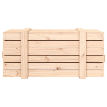 Contenitore Portaoggetti 91x40,5x42 cm Legno Massello di Pino