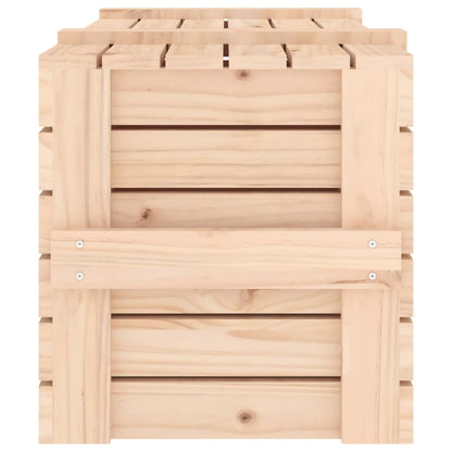 Contenitore Portaoggetti 91x40,5x42 cm Legno Massello di Pino