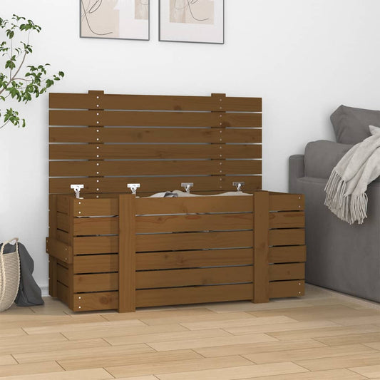 Contenitore Portaoggetti ambra 91x40,5x42cm Legno Massello Pino - homemem39