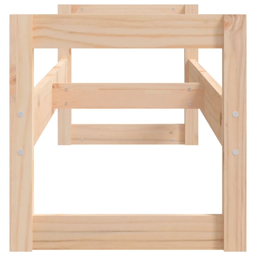 Portapneumatici 120x40x40 cm in Legno Massello di Pino - homemem39