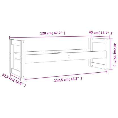 Portapneumatici 120x40x40 cm in Legno Massello di Pino - homemem39