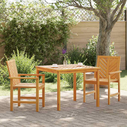 Set da Pranzo per Giardino 3 pcs Marrone 90 x 90 x 74 cm