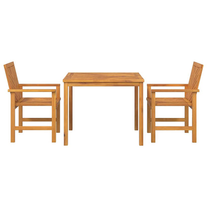 Set da Pranzo per Giardino 3 pcs Marrone 90 x 90 x 74 cm