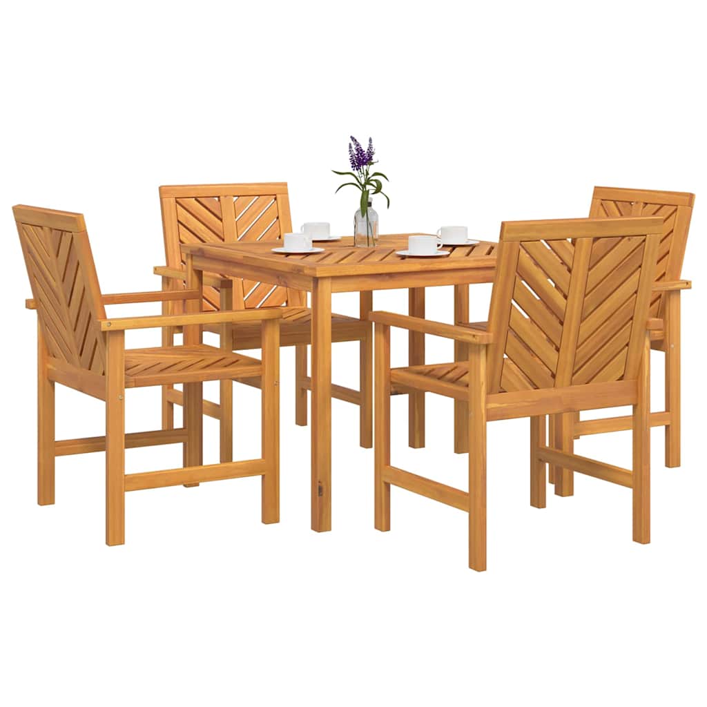 Set da Pranzo per Giardino 5 pcs Marrone