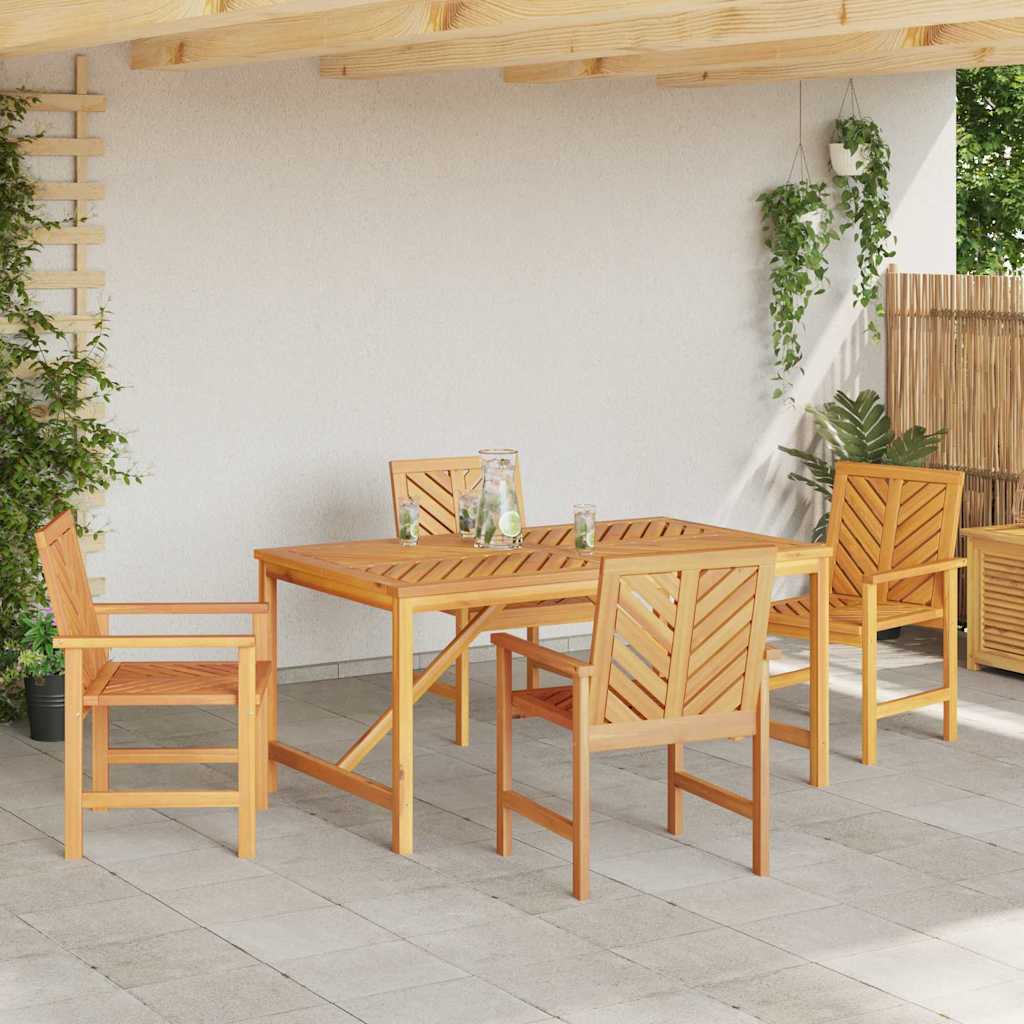 Set da Pranzo per Giardino 5 pcs Marrone