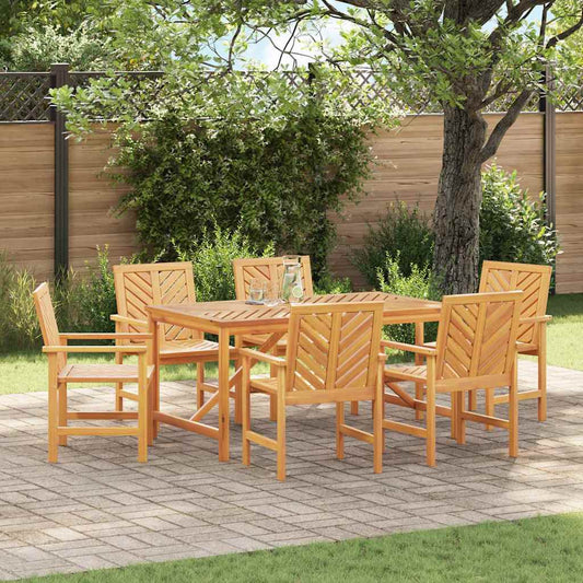 Set da Pranzo per Giardino 7 pcs Marrone 150 x 90 x 74 cm