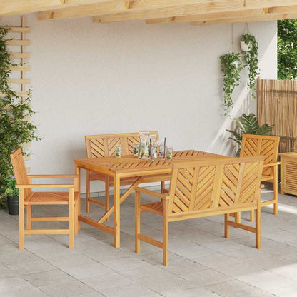 Set da Pranzo per Giardino 5 pcs Marrone