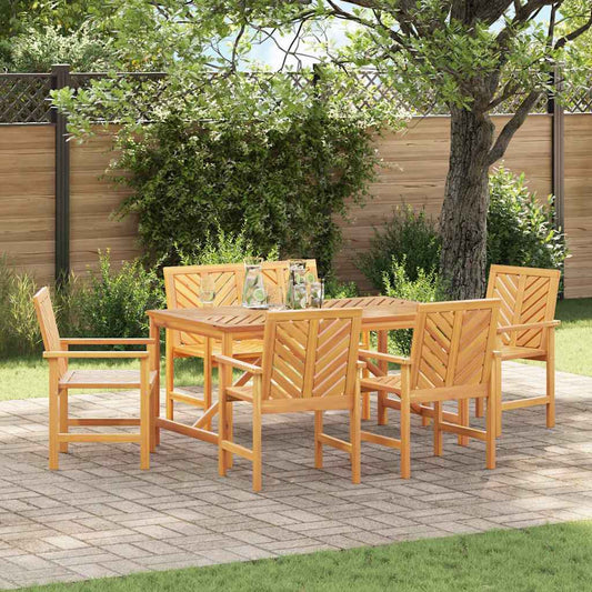Set da Pranzo per Giardino 6 pcs Marrone 150 x 90 x 74 cm