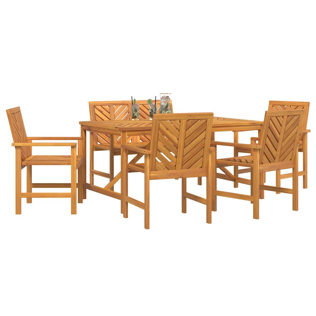 Set da Pranzo per Giardino 6 pcs Marrone