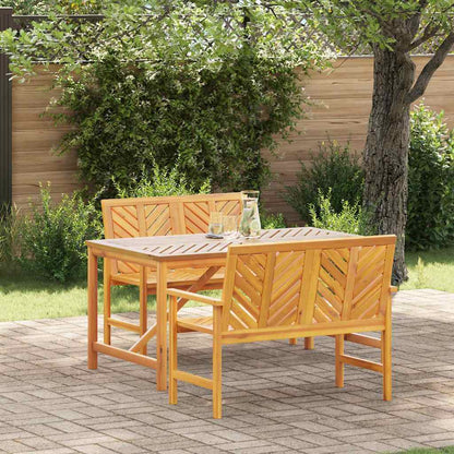 Set da Pranzo per Giardino 3 pcs Marrone