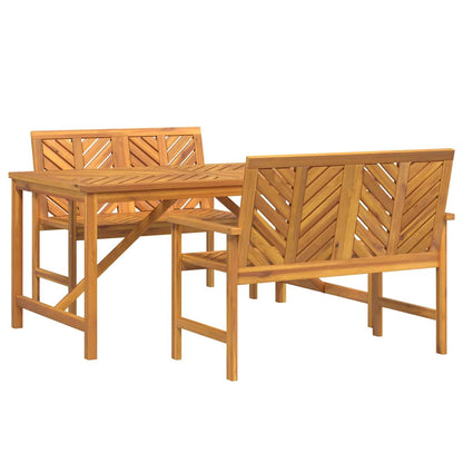 Set da Pranzo per Giardino 3 pcs Marrone