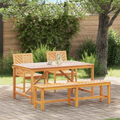 Set da Pranzo per Giardino 4 pz Marrone | homemem39
