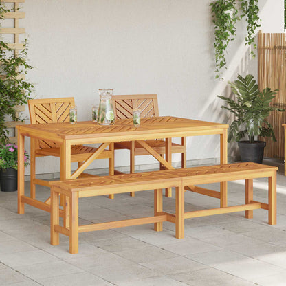 Set da Pranzo per Giardino 4 pz Marrone | homemem39