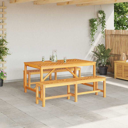 Set da Pranzo per Giardino 3 pcs Marrone