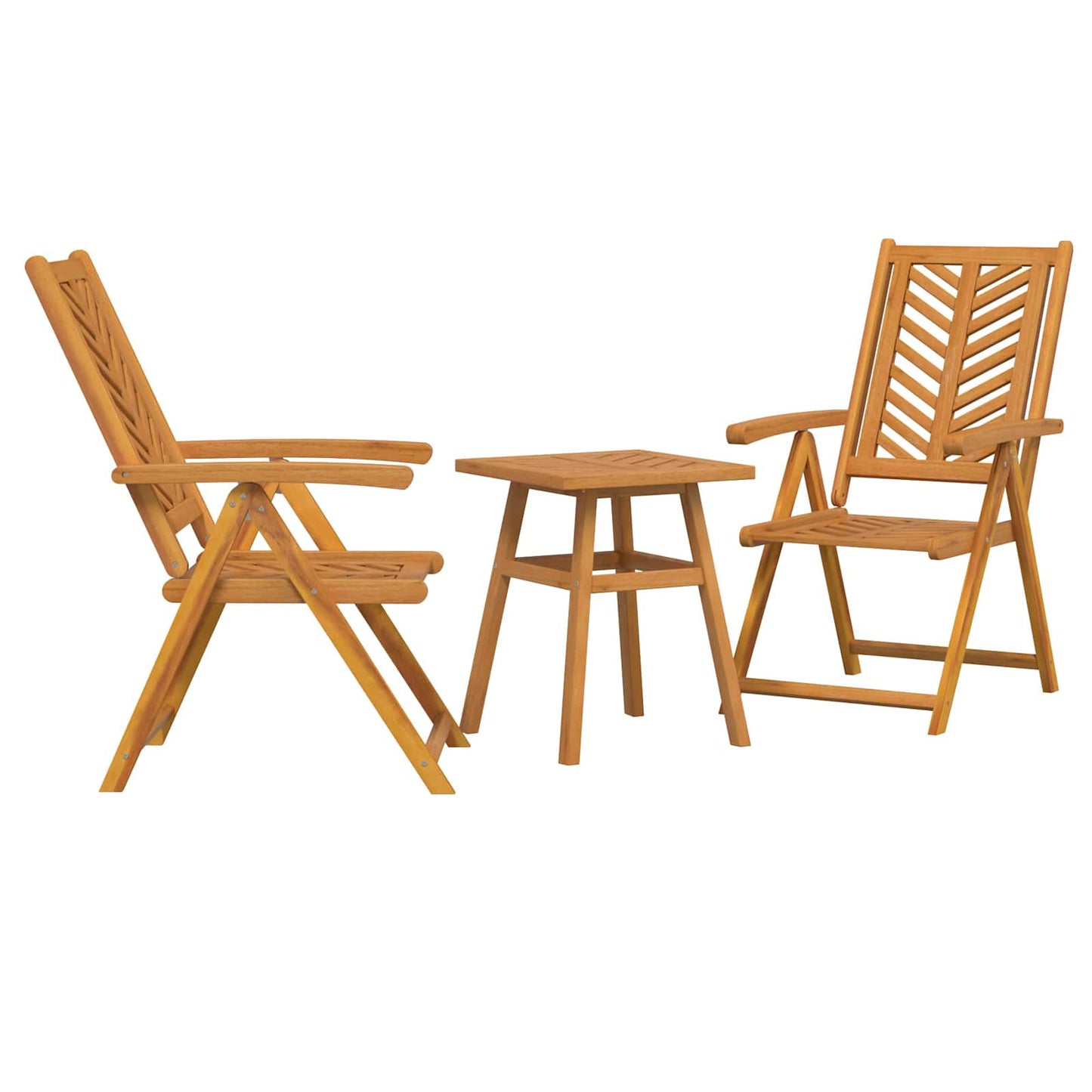Set da Pranzo per Giardino 3 pcs Marrone