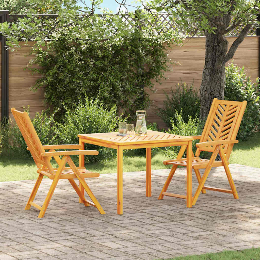 Set da Pranzo per Giardino 3 pcs Marrone