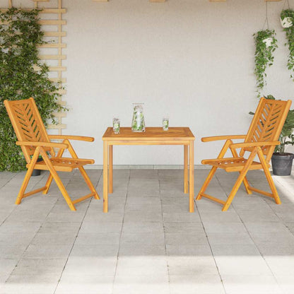 Set da Pranzo per Giardino 3 pcs Marrone