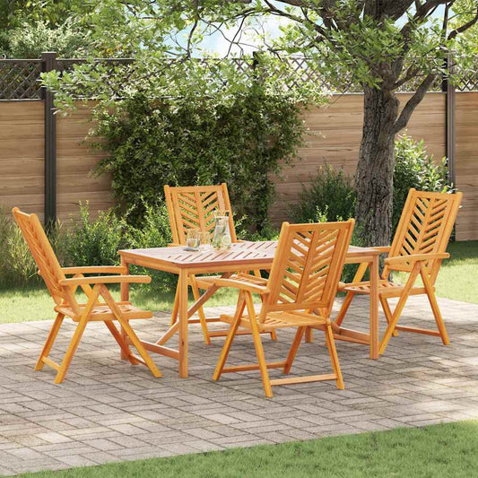 Set da Pranzo per Giardino 5 pcs Marrone 150 x 90 x 74 cm