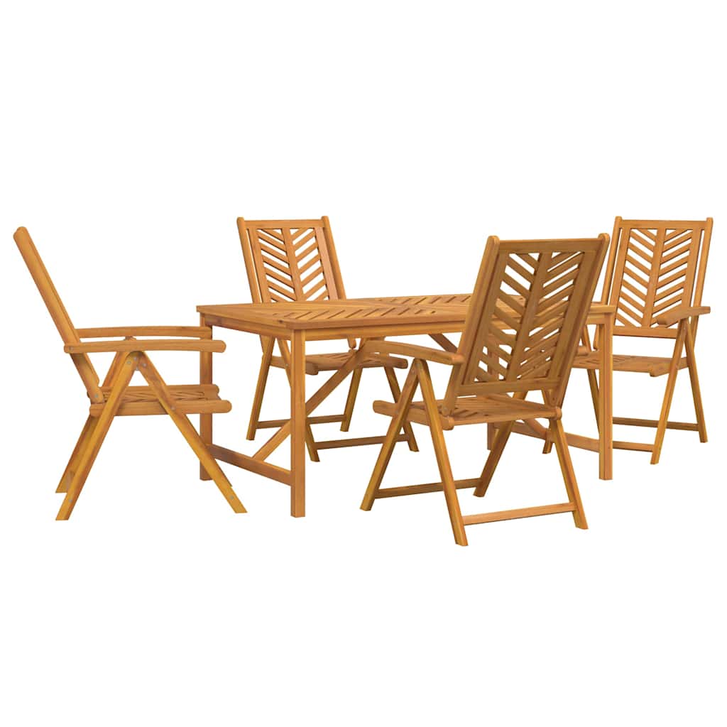 Set da Pranzo per Giardino 5 pcs Marrone