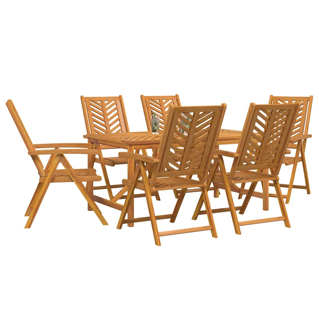 Set da Pranzo per Giardino 7 pcs Marrone | homemem39