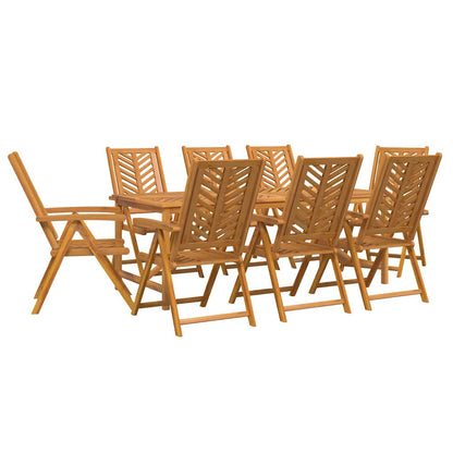 Set da Pranzo per Giardino 9 pcs Marrone