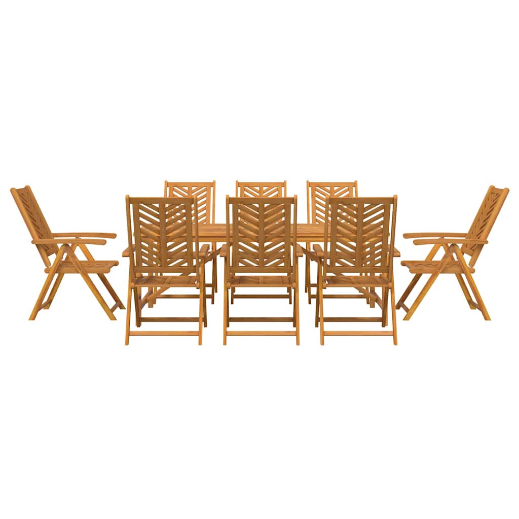 Set da Pranzo per Giardino 9 pcs Marrone | homemem39