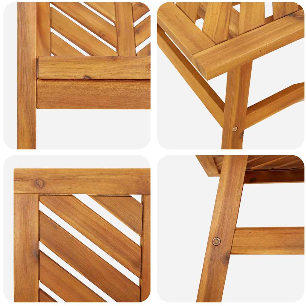 Set Lounge da Giardino 4 pcs Marrone Legno di Acacia Massello | homemem39