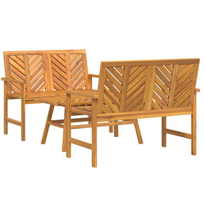 Set Lounge da Giardino 3 pcs Marrone Legno di Acacia Massello