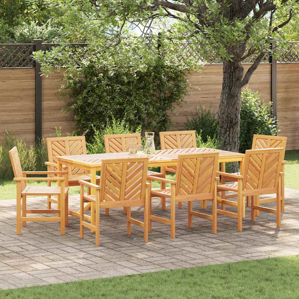 Sedie da pranzo da giardino 8 pcs Marrone 59 x 62.5 x 89 cm