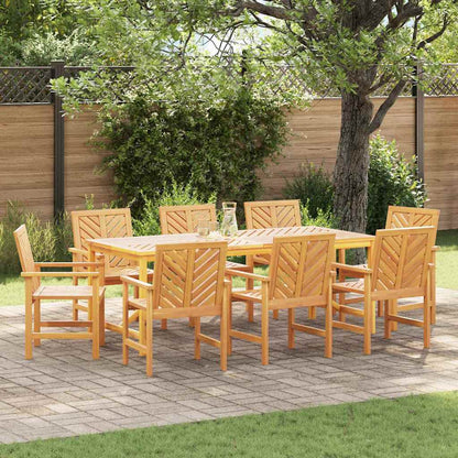 Sedie da pranzo da giardino 8 pcs Marrone 59 x 62.5 x 89 cm