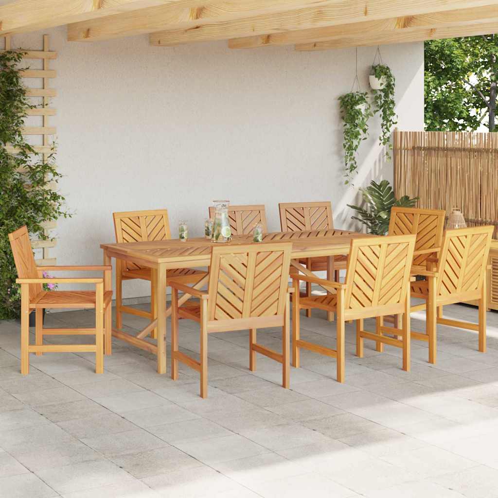 Sedie da pranzo da giardino 8 pcs Marrone 59 x 62.5 x 89 cm