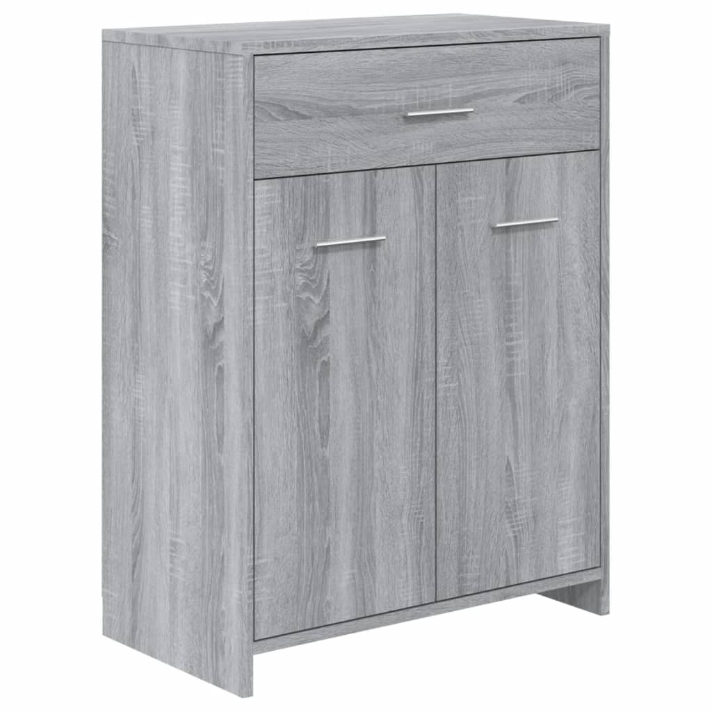Set Mobili da Bagno 4 pz Grigio Sonoma in Legno Multistrato | homemem39