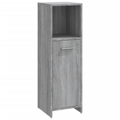 Set Mobili da Bagno 4 pz Grigio Sonoma in Legno Multistrato | homemem39