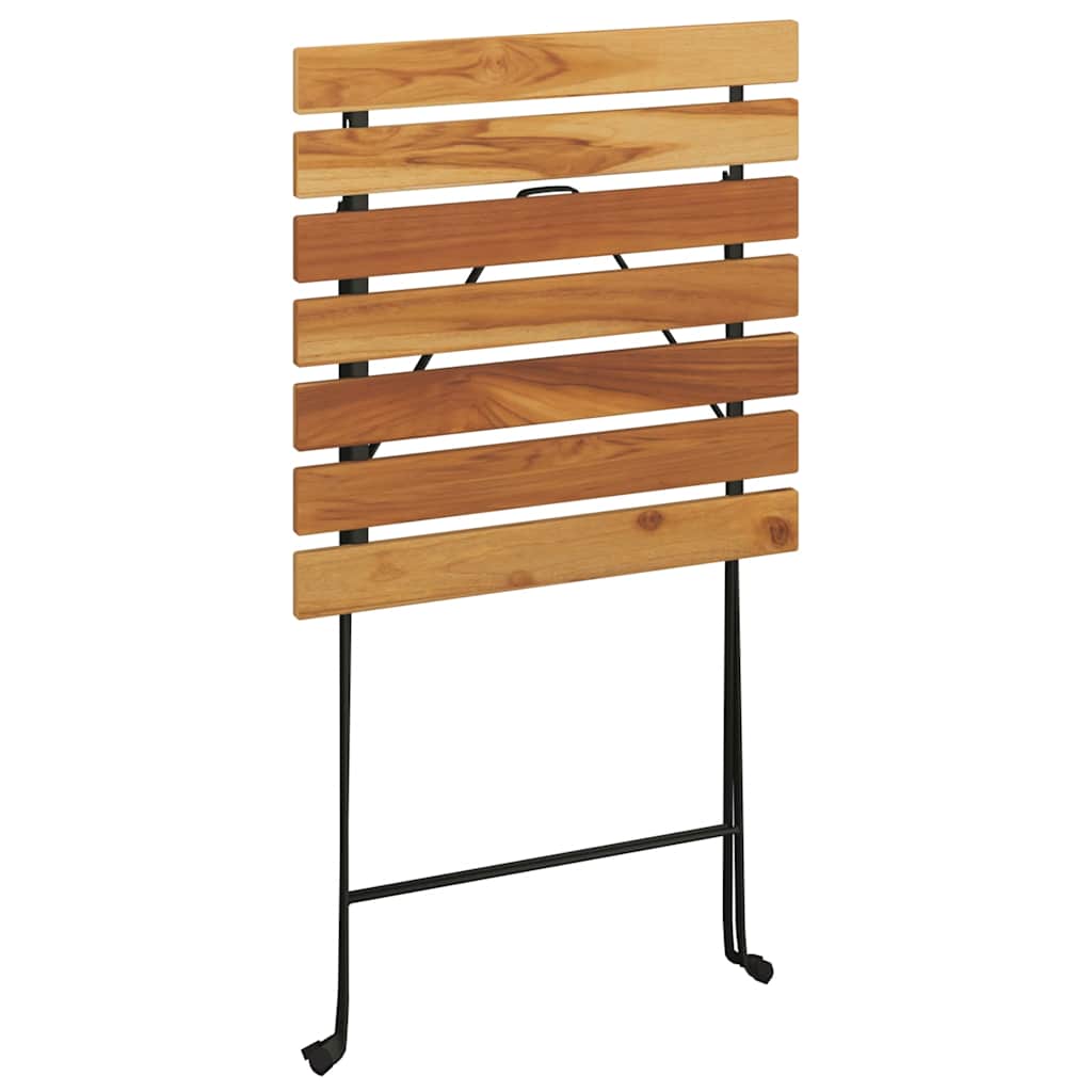 Set Bistrò Pieghevole 3 pz in Legno Massello di Teak e Acciaio | homemem39