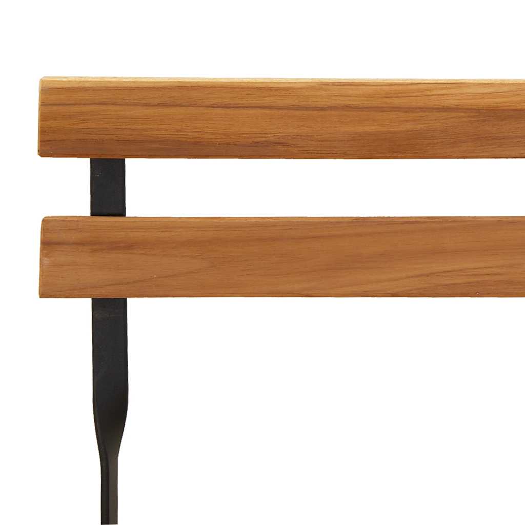 Set Bistrò Pieghevole 3 pz in Legno Massello di Teak e Acciaio | homemem39