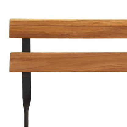 Sedie Pieghevoli da Bistrò 4 pz Legno Massello Teak e Acciaio - homemem39