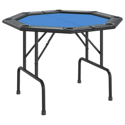 Tavolo da Poker Pieghevole 8 Giocatori Blu 108x108x75 cm - homemem39