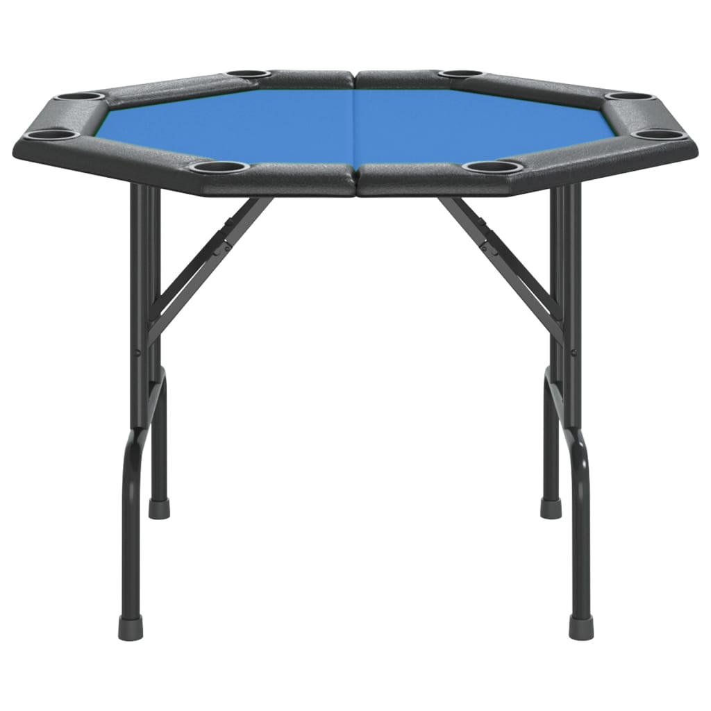 Tavolo da Poker Pieghevole 8 Giocatori Blu 108x108x75 cm - homemem39
