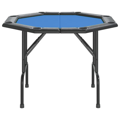Tavolo da Poker Pieghevole 8 Giocatori Blu 108x108x75 cm - homemem39