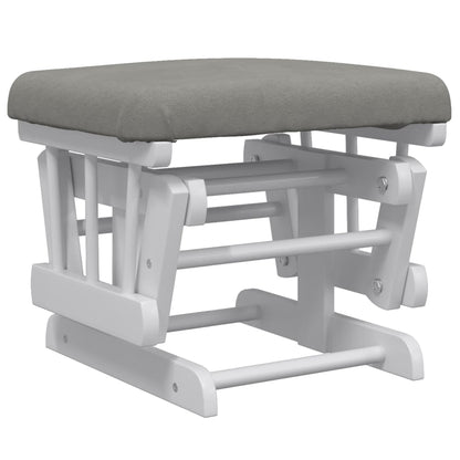Poltrona Glider con Sgabello Grigio Chiaro in Tessuto | homemem39