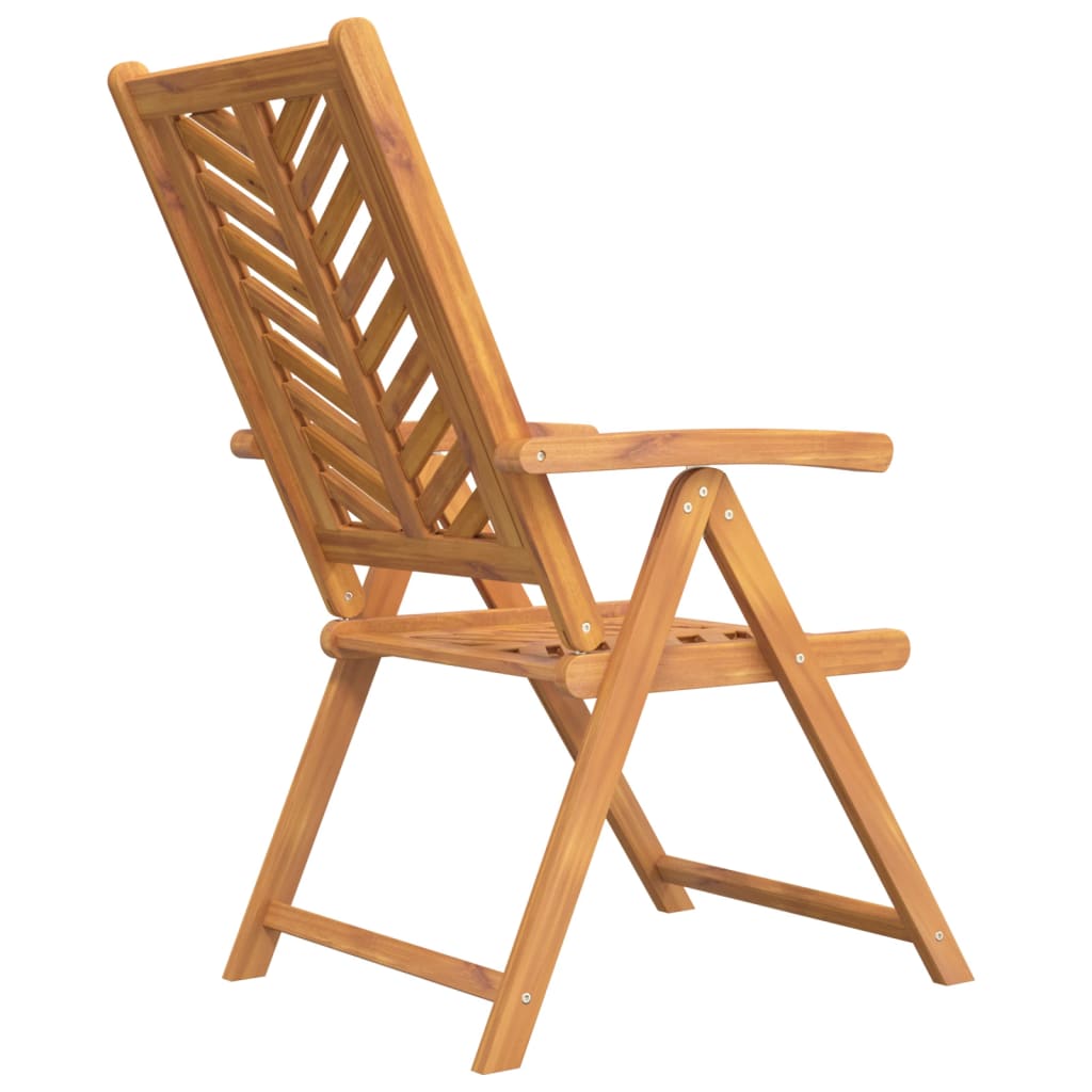 Sedie da Giardino Reclinabili 3 pz in Legno Massello di Acacia - homemem39