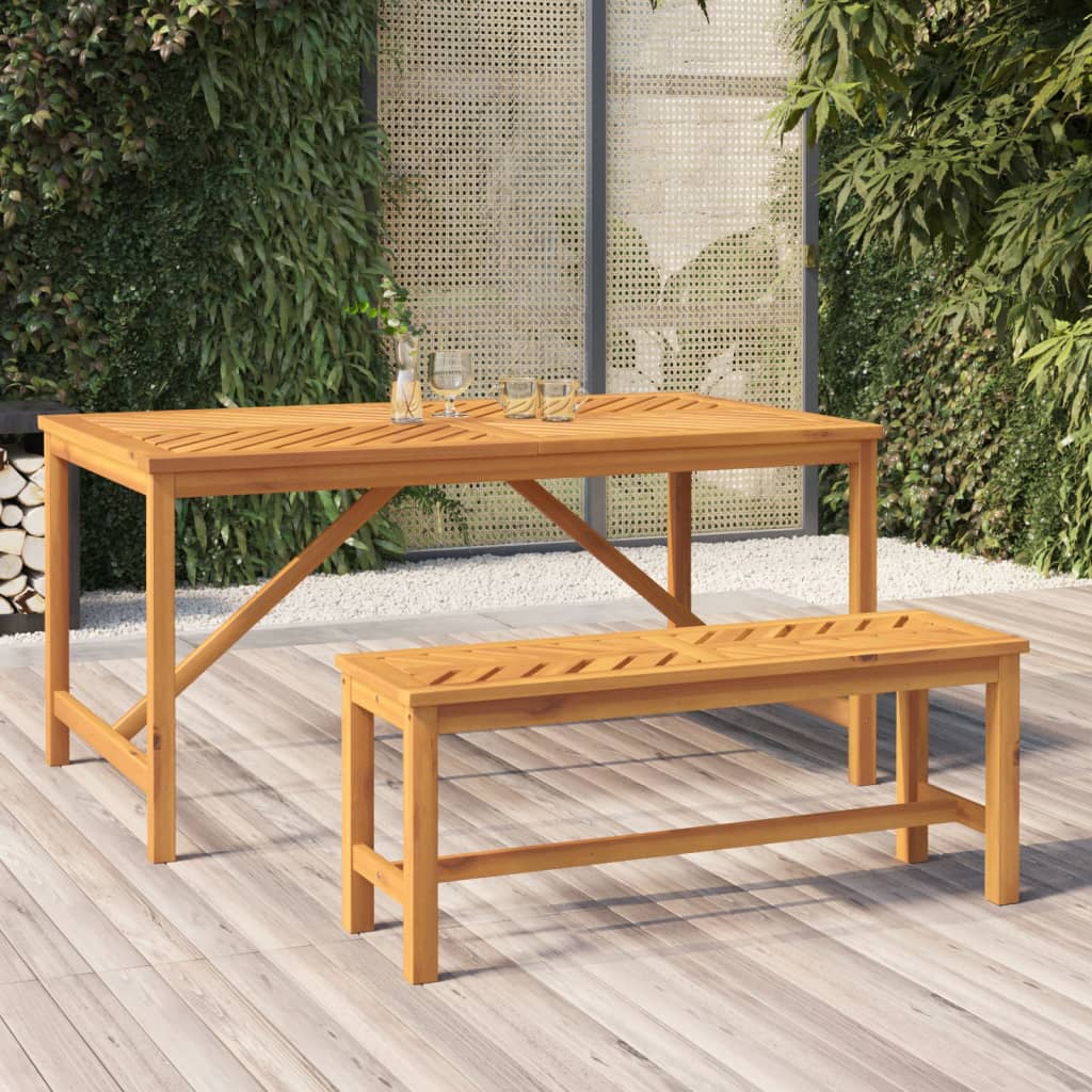 Panca da Giardino 110 cm in Legno Massello di Acacia | homemem39