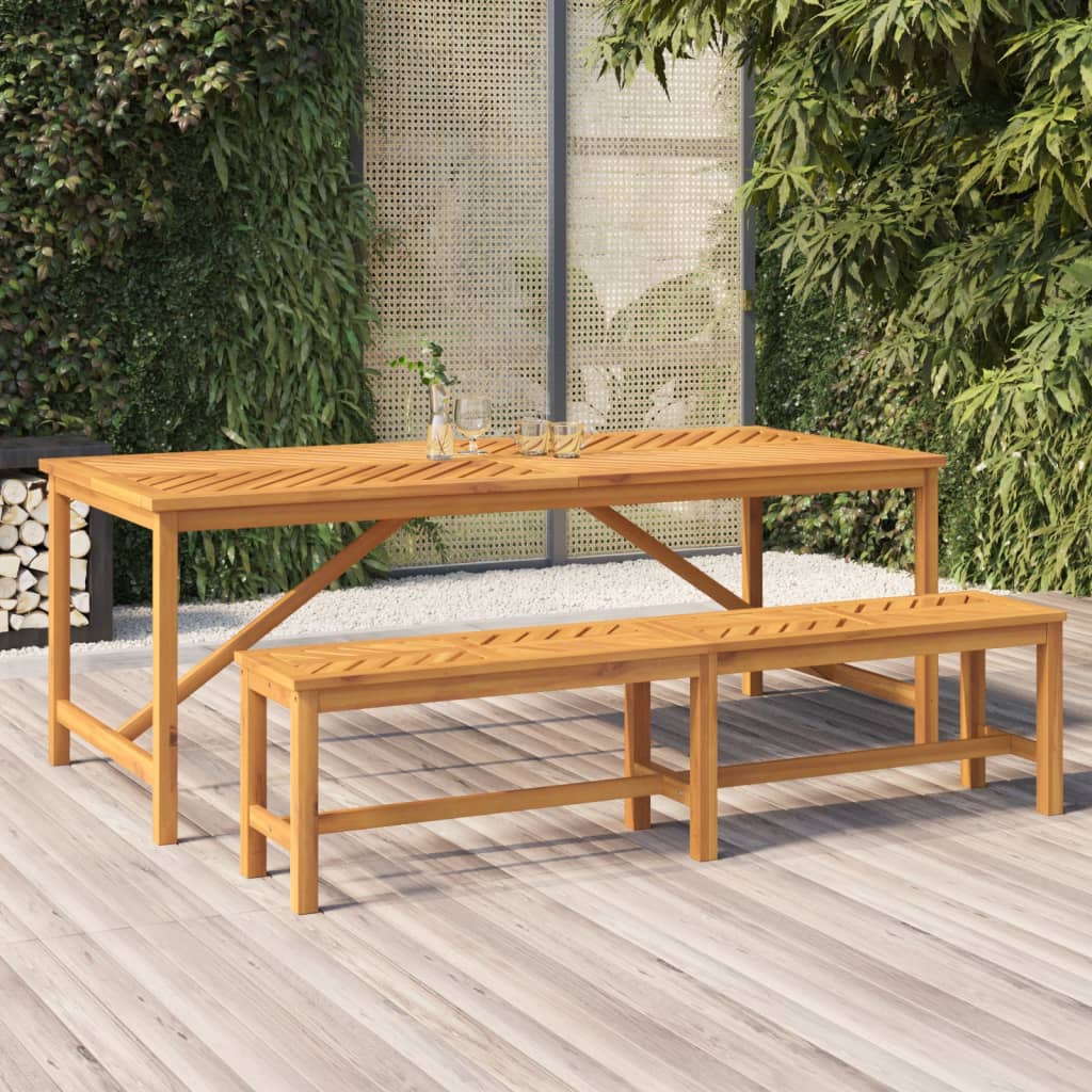 Tavolo da Pranzo da Giardino 200x90x74 cm Legno Massello Acacia | homemem39