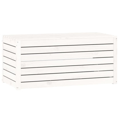 Contenitore Giardino Bianco 101x50,5x46,5cm Legno Massello Pino - homemem39