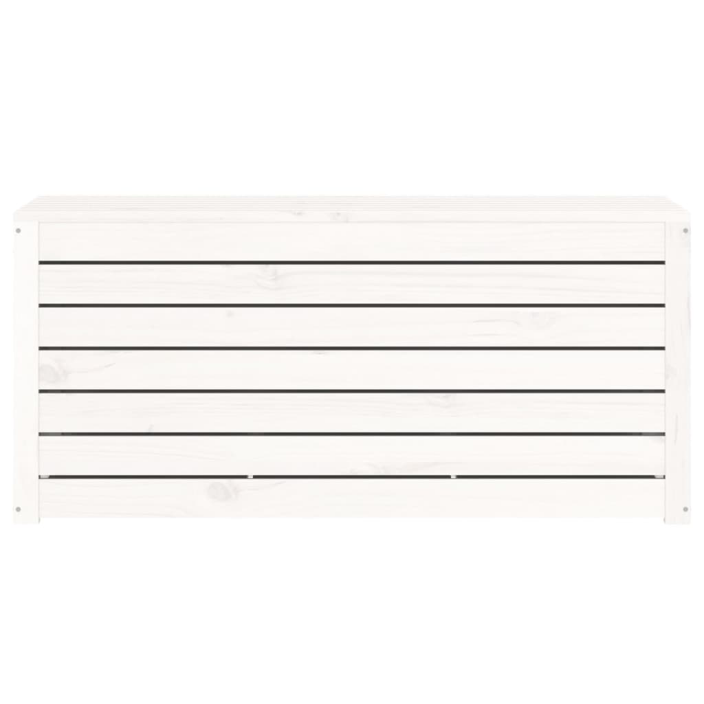 Contenitore Giardino Bianco 101x50,5x46,5cm Legno Massello Pino - homemem39