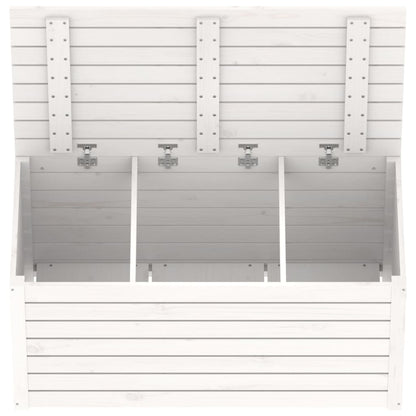Contenitore Giardino Bianco 101x50,5x46,5cm Legno Massello Pino - homemem39