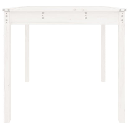 Tavolo da Giardino Bianco 82,5x82,5x76cm Legno Massello di Pino